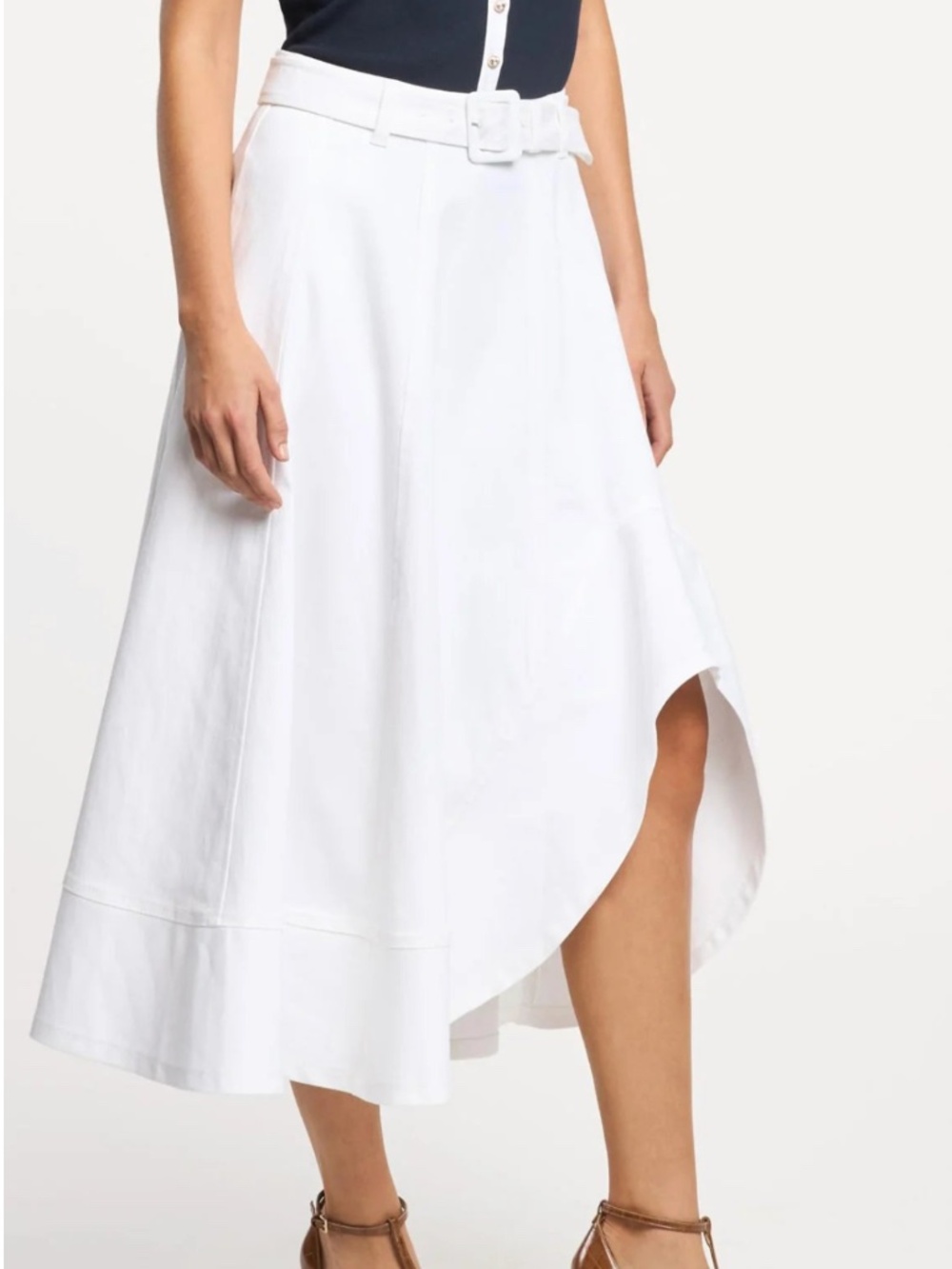Zelda Skirt ~ White Denim